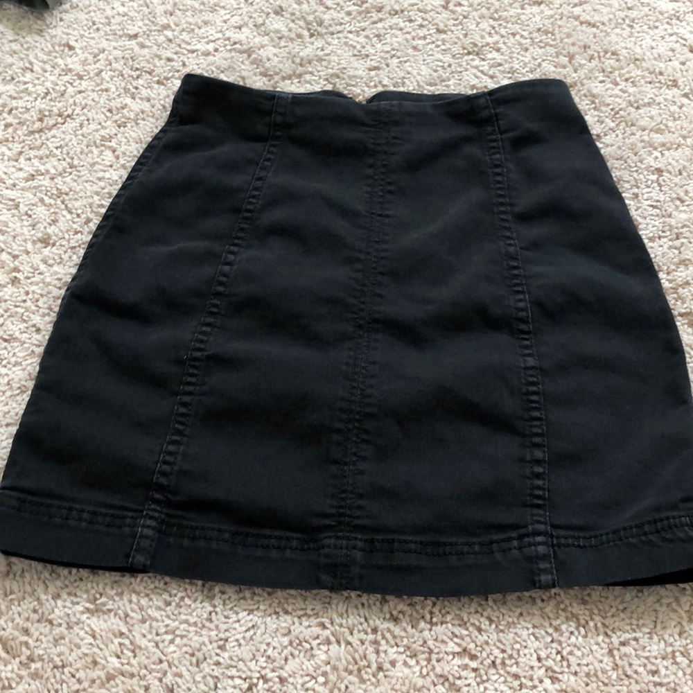 Free people Modern Femme Black Denim Skirt